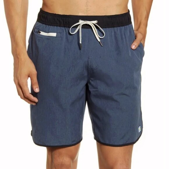 Vuori Men’s Banks Short 7” Azure Linen Texture L - Picture 1 of 10